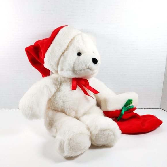 Ganz Stocking Snugglers 1998 Vintage Plush Christmas Bear w/Stocking RARE - Picture 2 of 4